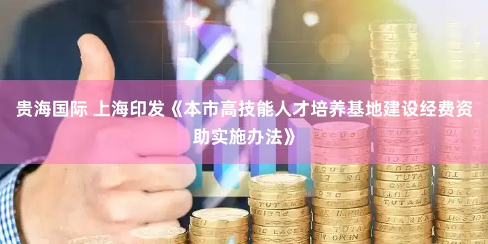 贵海国际 上海印发《本市高技能人才培养基地建设经费资助实施办法》