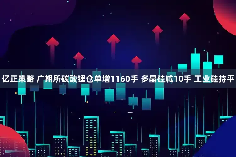 亿正策略 广期所碳酸锂仓单增1160手 多晶硅减10手 工业硅持平
